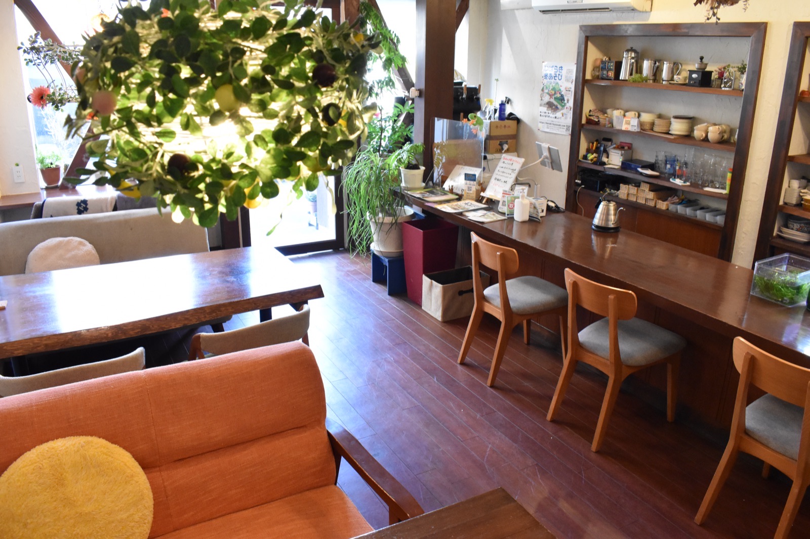 cafeりょくの店内
